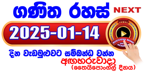 ගණිත රහස් සජීවී වැඩමුළුව - 2025/01/14